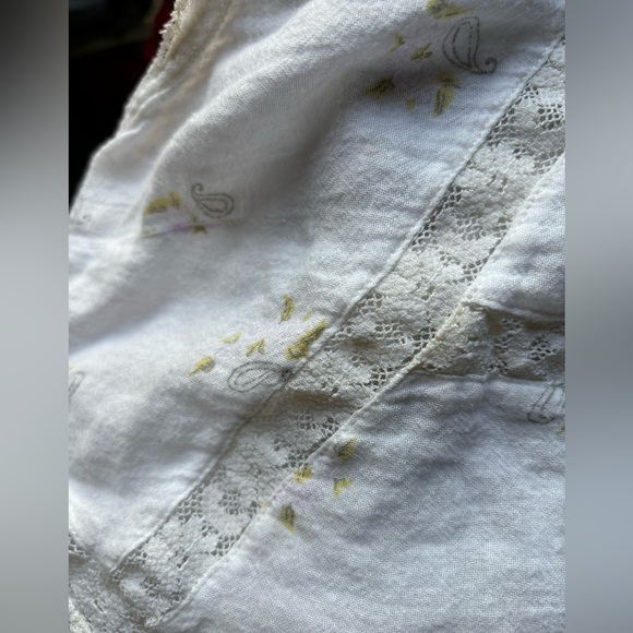 Vintage Billabong cropped paisley white and yellow tank top - Picture 3 of 7